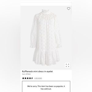 White eyelet J Crew dress